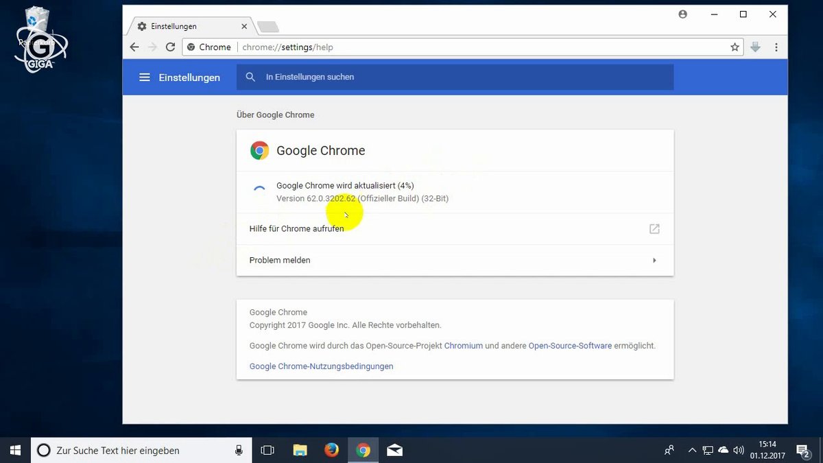 Google Chrome aktualisieren (Video-Tutorial) Google Chrome aktualisieren (Video-Tutorial)