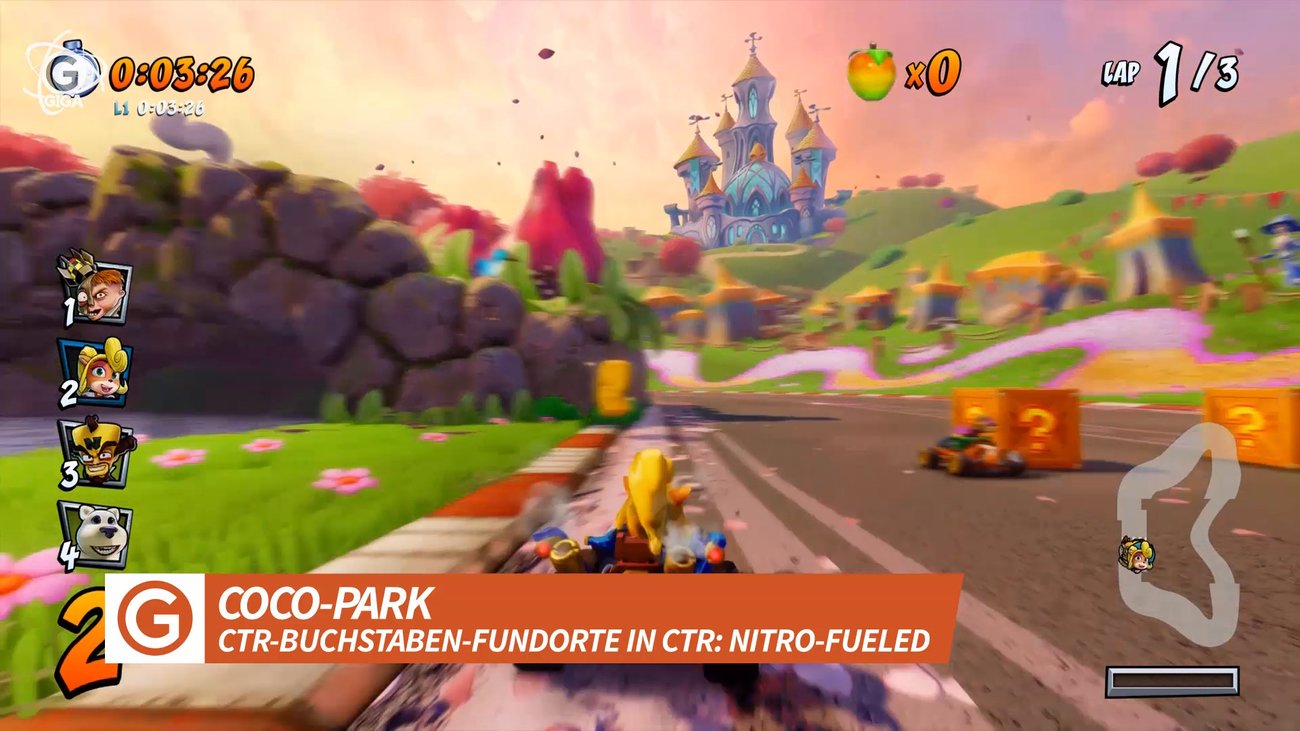Crash Team Racing - Nitro-Fueled: Alle CTR-Buchstaben im Coco-Park