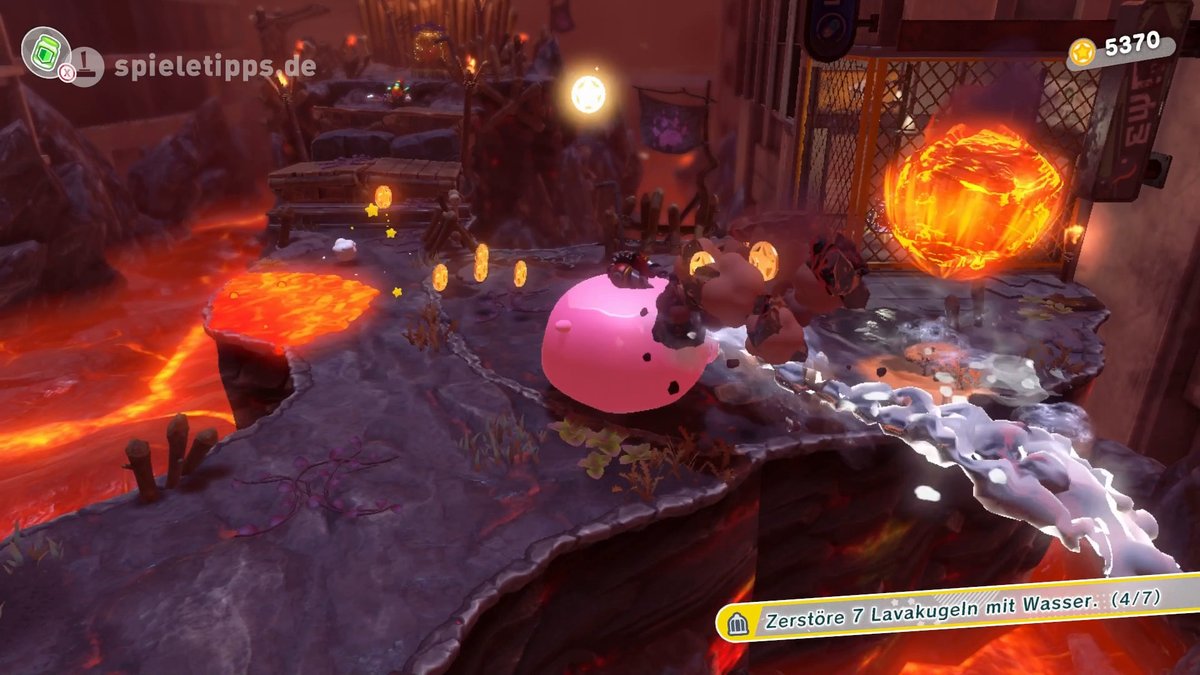 Kirby und das vergessene Land | Level 6-1: Verbotene Feuerlande - Lösung