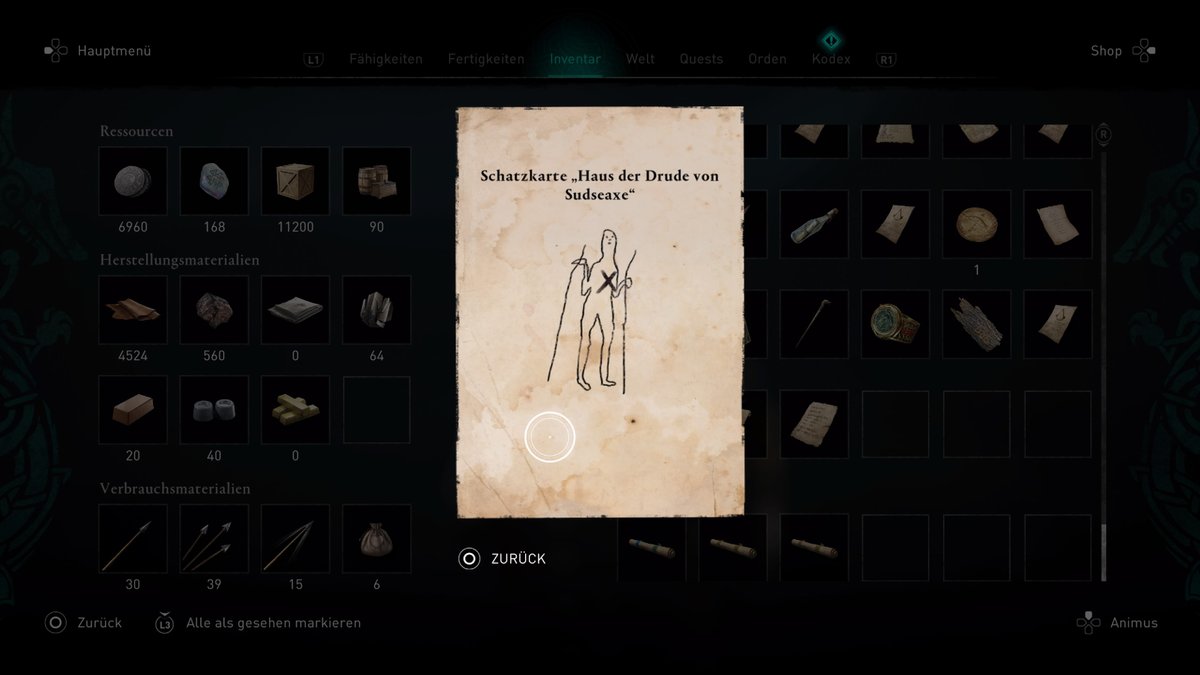 Assassin's Creed Valhalla: Sudseaxe-Schatzkarte (Haus der Drude) - Fundort und Lösung