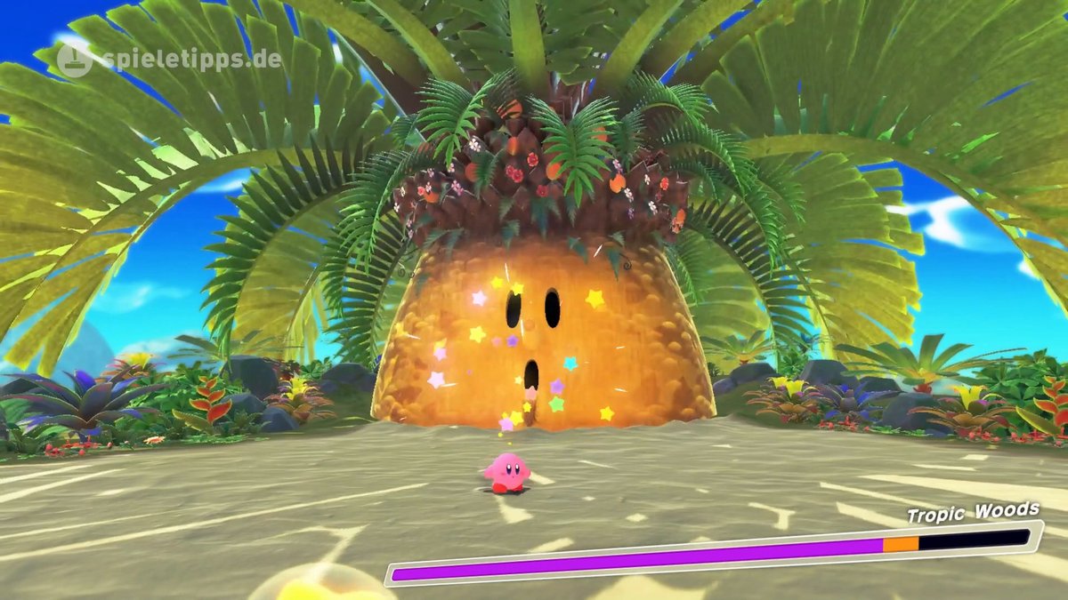 Kirby und das vergessene Land | Level 2-5: Der tropische Terror - Lösung