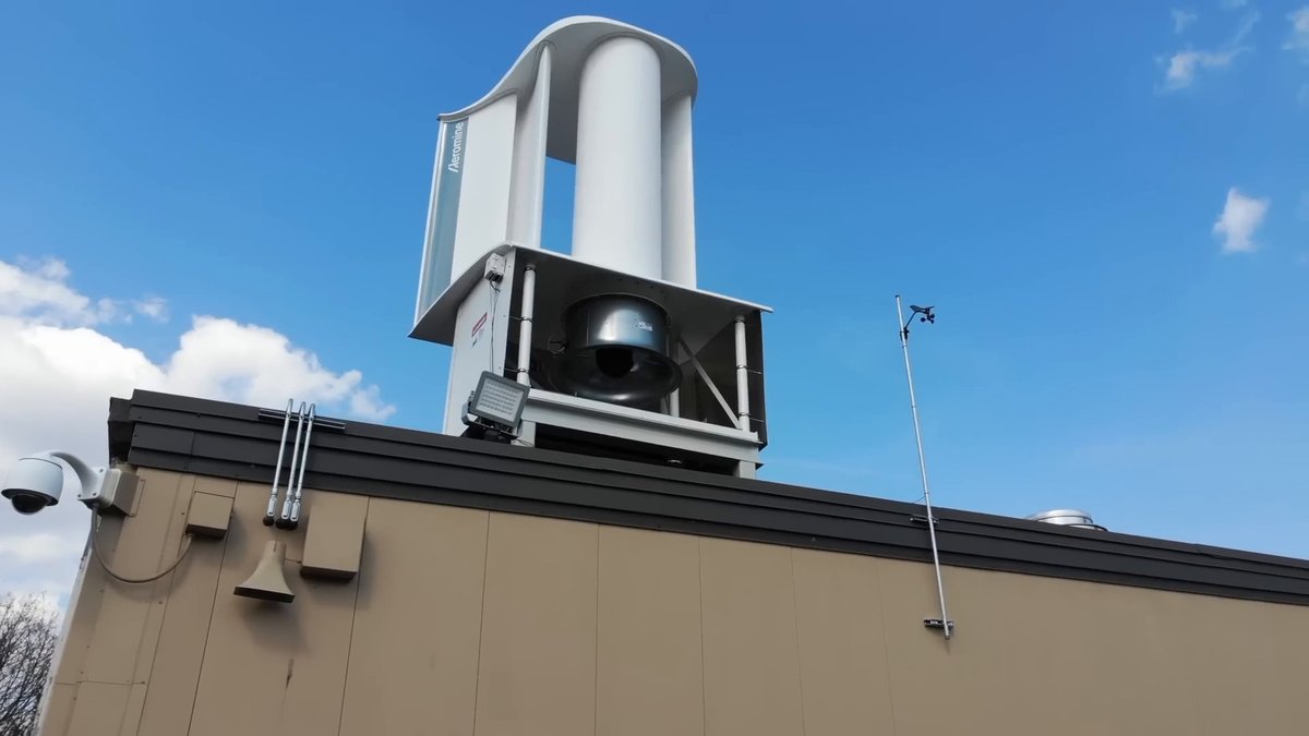 Flügellose Mini-Windturbine sorgt für Strom Flügellose Mini-Windturbine sorgt für Strom