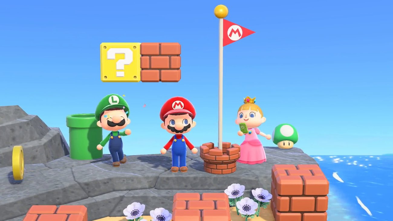 Animal Crossing: New Horizons x Super Mario Collaboration Items (Nintendo Direct 2021 Trailer)