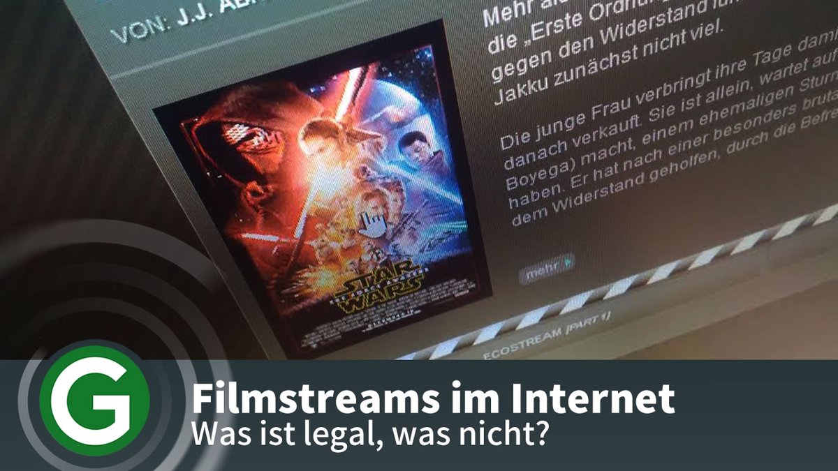 Filmstreams im Internet: Was ist legal? Wann droht eine Abmahnung? GIGA klärt auf Filmstreams im Internet: Was ist legal? Wann droht eine Abmahnung? GIGA klärt auf