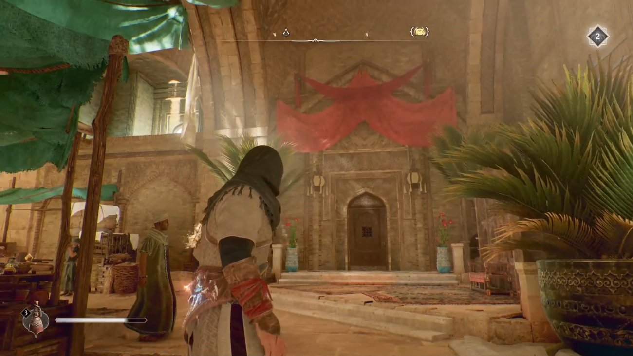 Assassin's Creed Mirage: Bazar-Truhe erreichen (Methode 2)
