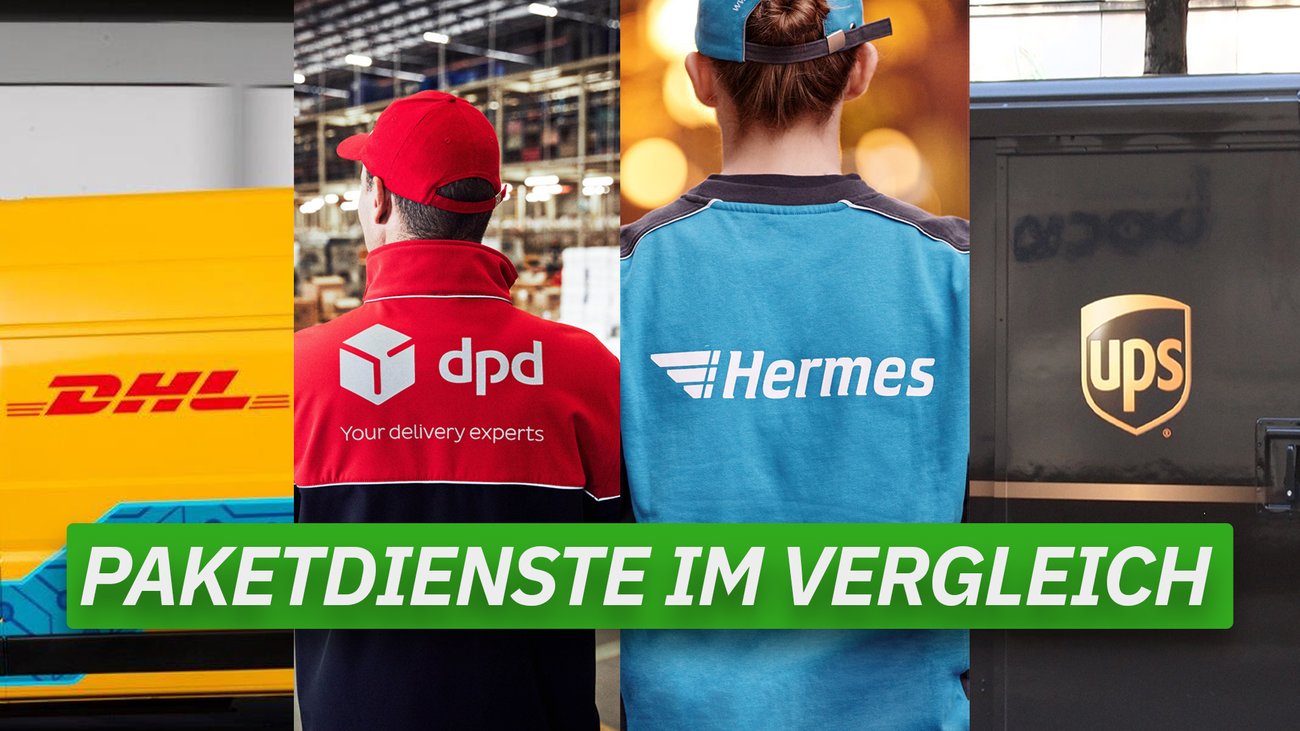 Paketdienste im Vergleich - DHL, DPD, Hermes und UPS