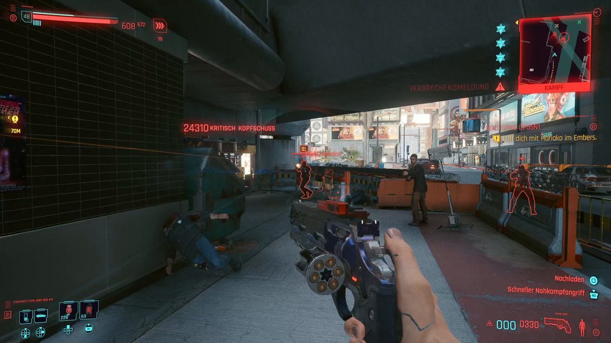 Cyberpunk 2077: Crit-Build mit Revolver in Aktion Cyberpunk 2077: Crit-Build mit Revolver in Aktion