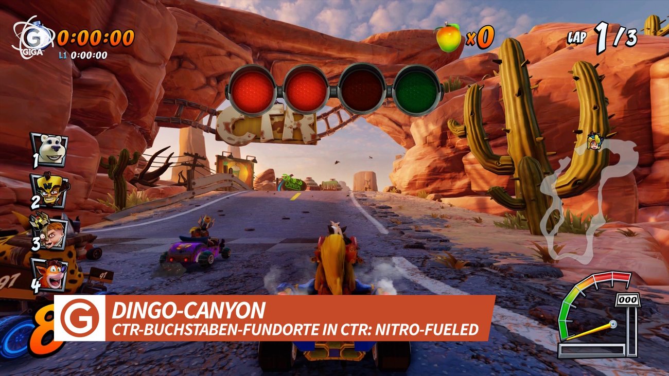 Crash Team Racing - Nitro-Fueled: Alle CTR-Buchstaben im Dingo-Canyon