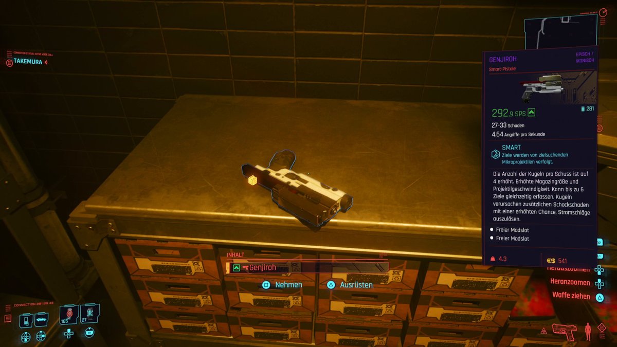 Cyberpunk 2077: Ikonische Waffe "Genjiroh" (Pistole) - Fundort