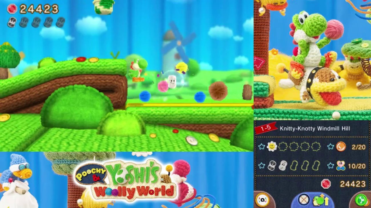 Poochy & Yoshi's Woolly World - 100% Videolösung Welt 1