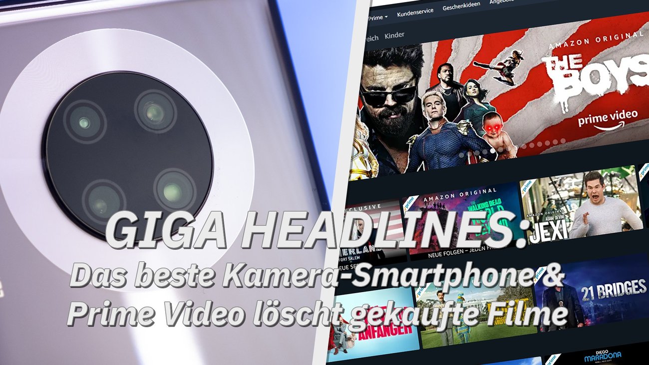 Das beste Kamera-Smartphone & Prime Video löscht gekaufte Filme – GIGA Headlines
