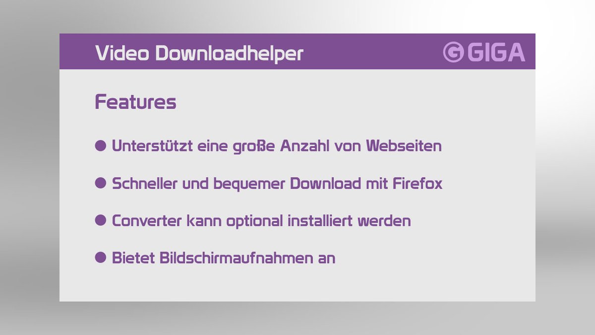 Video DownloadHelper für Firefox