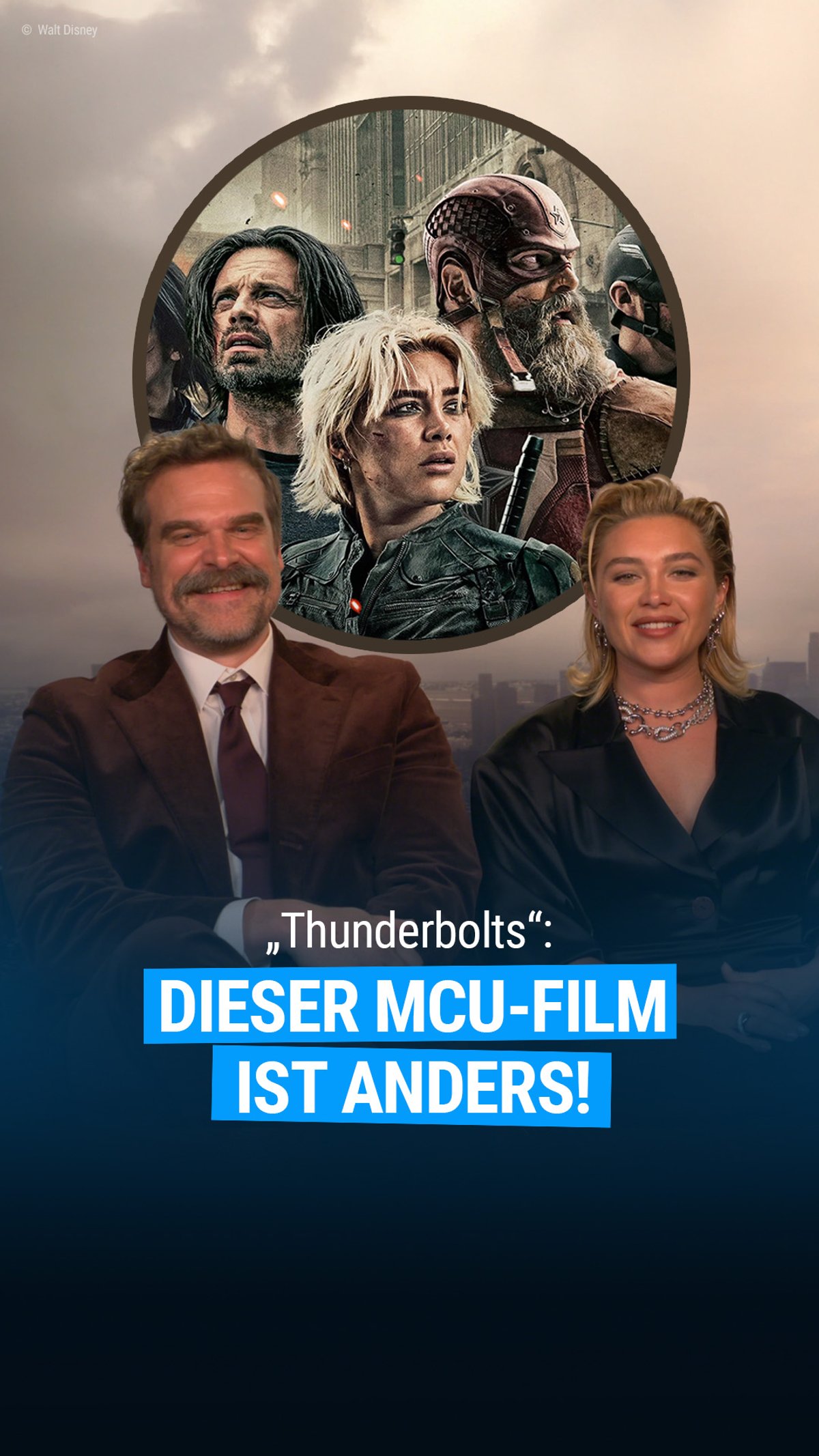 Dieser MCU-Film ist anders: Florence Pugh und David Harbour über „Thunderbolts“ Dieser MCU-Film ist anders: Florence Pugh und David Harbour über „Thunderbolts“