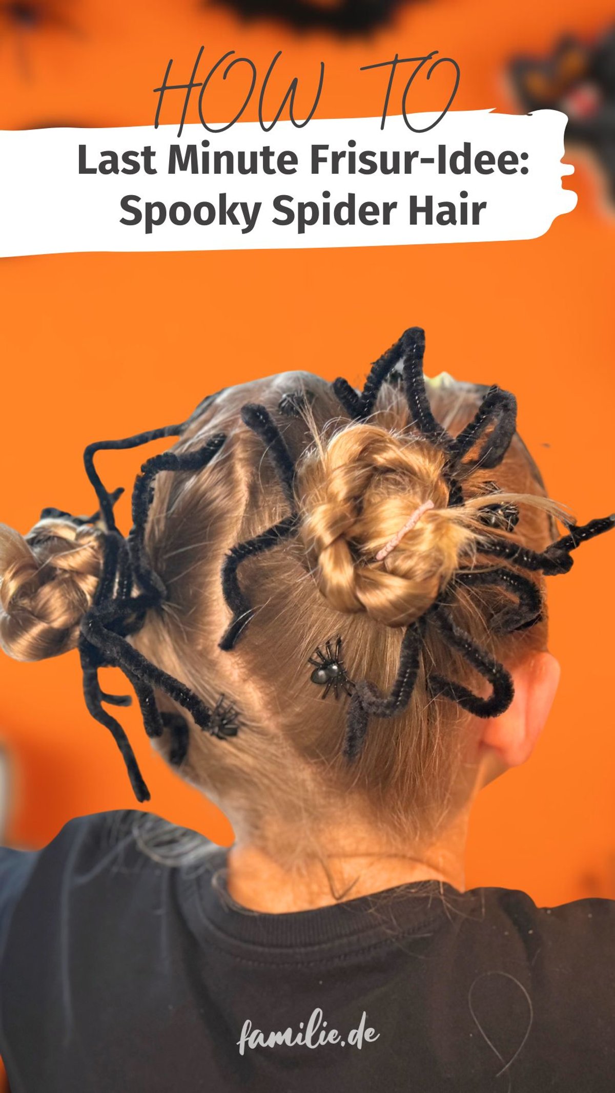 Last Minute Frisur-Idee für Halloween: Spooky Spider Hair Last Minute Frisur-Idee für Halloween: Spooky Spider Hair
