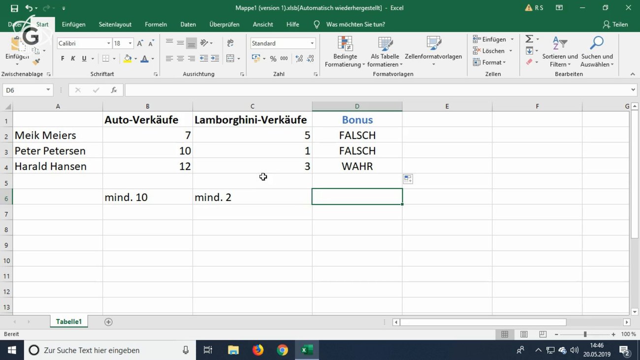 Excel: UND-Funktion mit Beispiel erklärt (Tutorial)