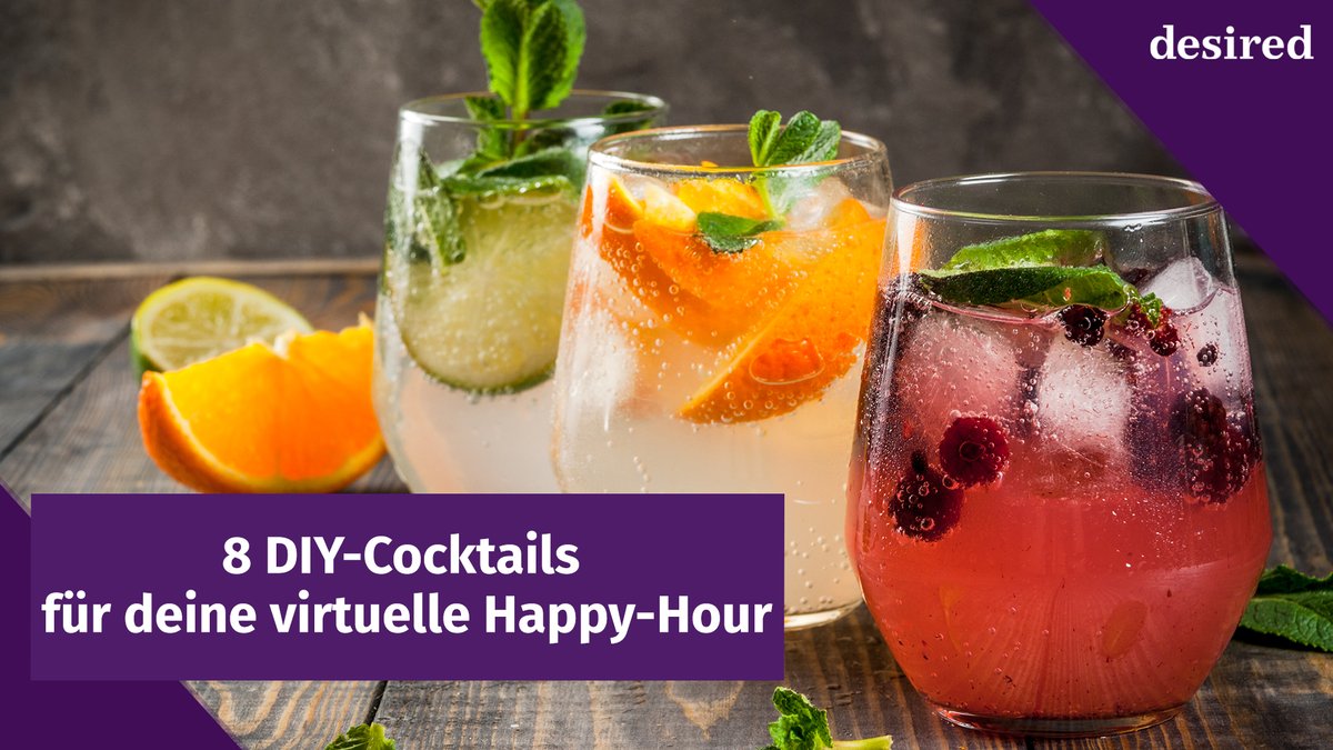 8 DIY-Cocktails für virtuelle Happy Hour