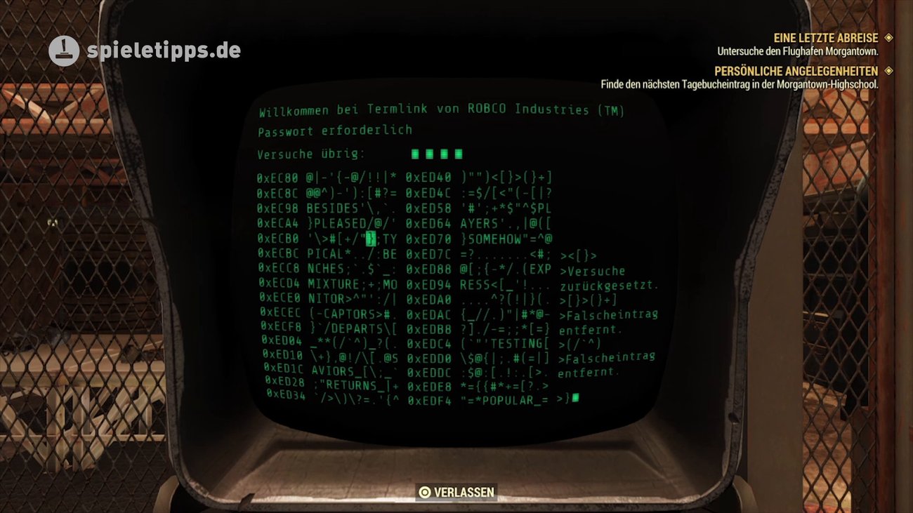 Fallout 76: Terminal einfacher hacken