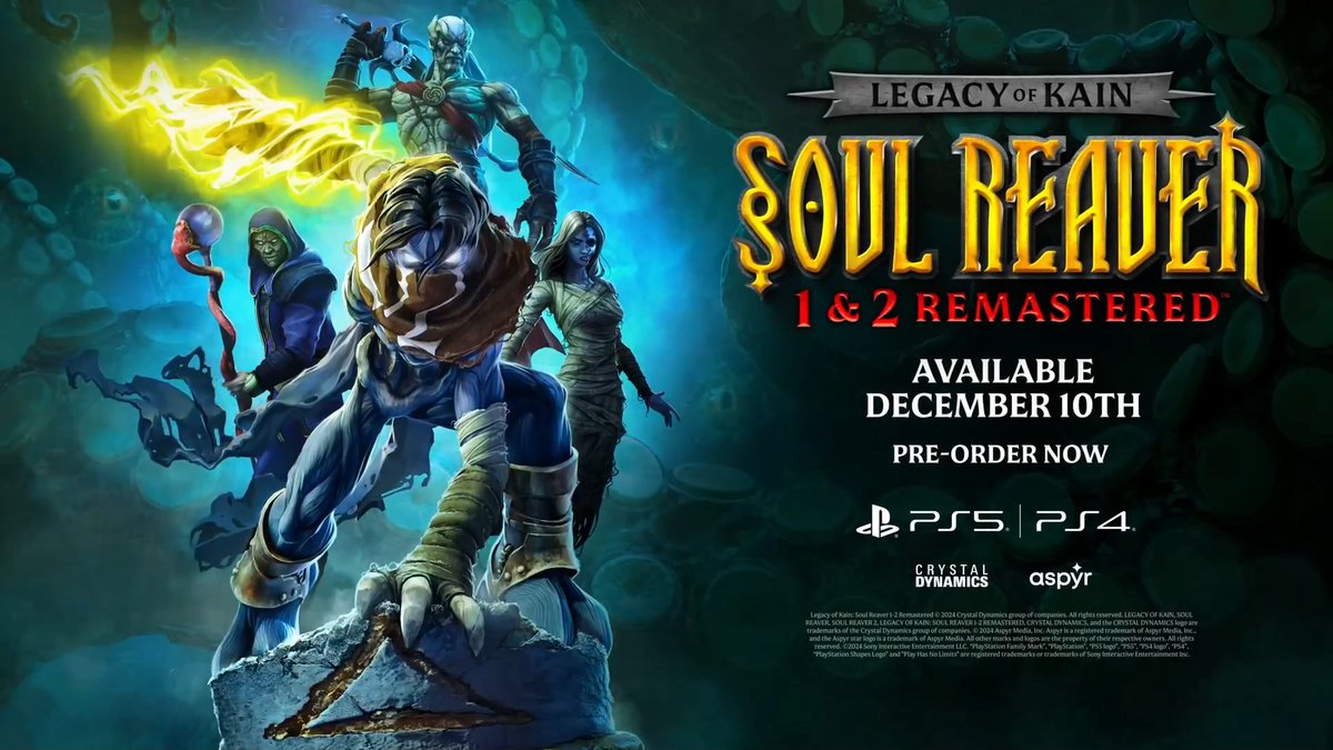 Legacy of Kain: Soul Reaver 1&2 Remastered – Launch-Trailer Legacy of Kain: Soul Reaver 1&2 Remastered – Launch-Trailer