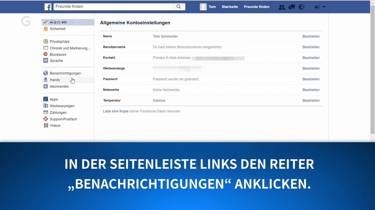 Geburtstagsbenachrichtigungen auf Facebook deaktivieren