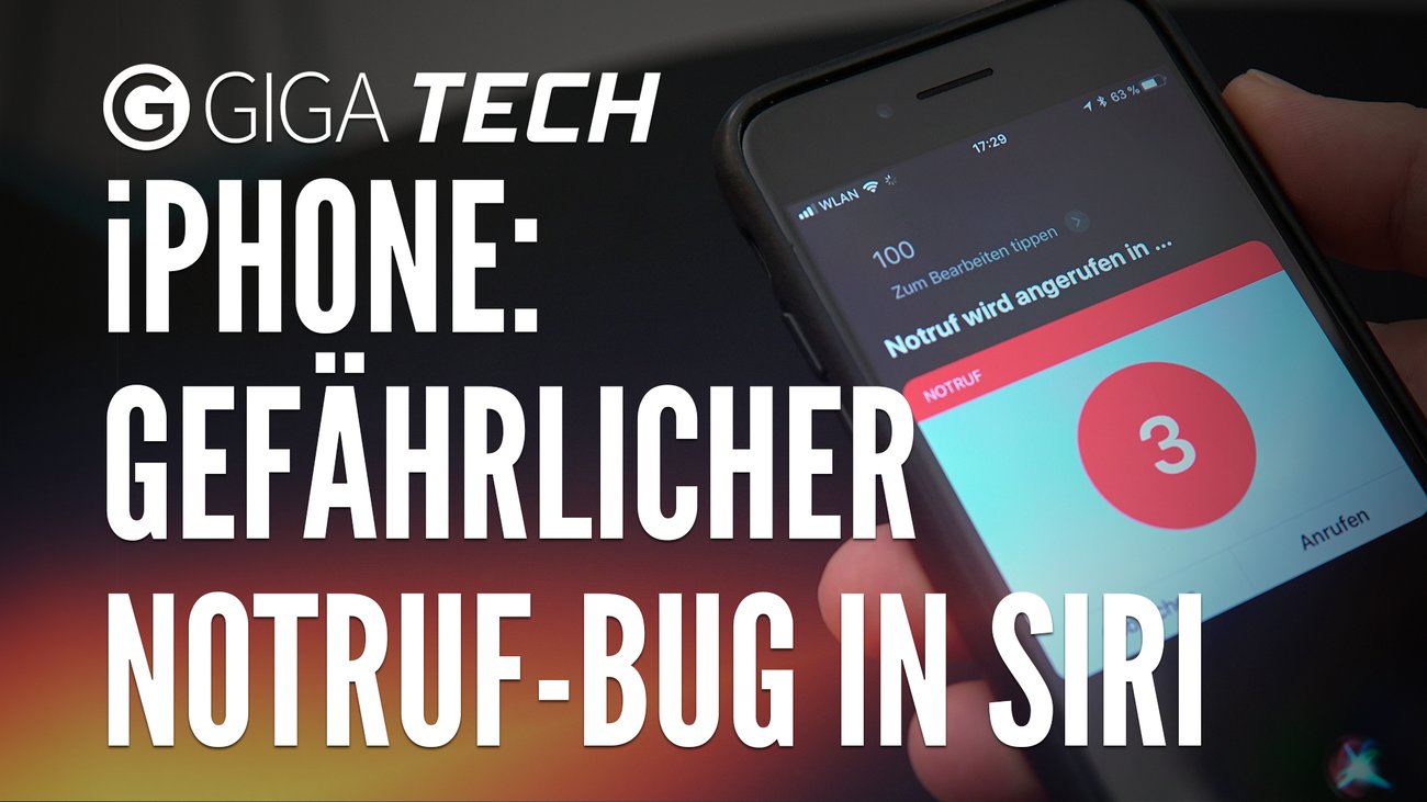 iPhone: Gefährlicher Notruf-Bug in Siri