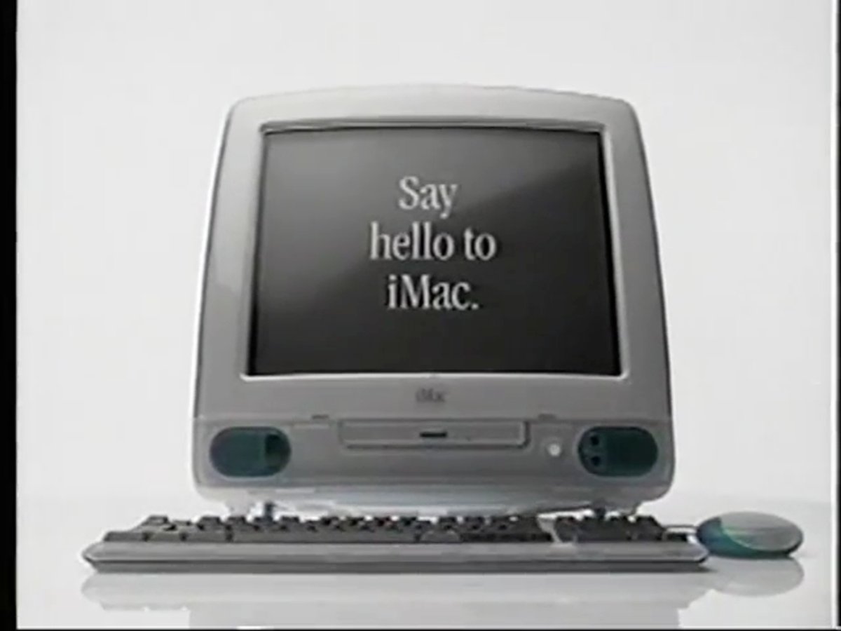 iMac-Spots (1998) mit der Stimme von Jeff Goldblum iMac-Spots (1998) mit der Stimme von Jeff Goldblum