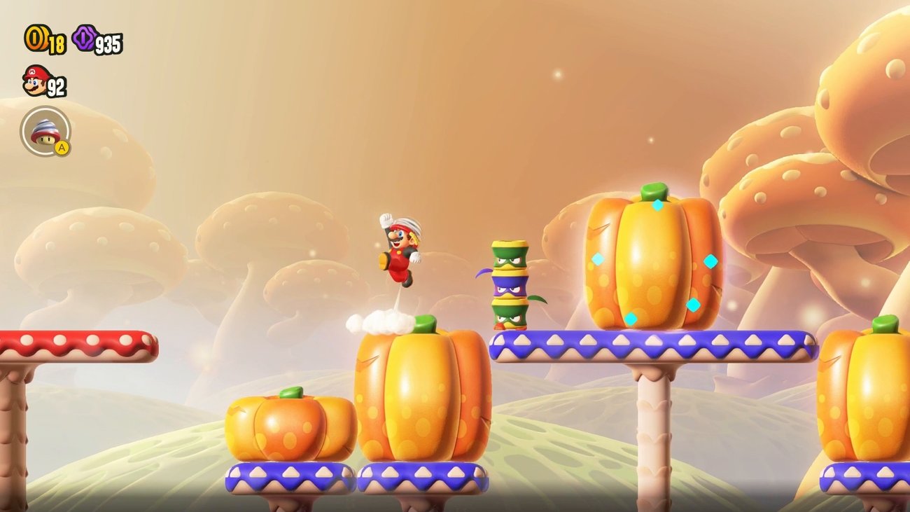 Super Mario Bros. Wonder: W5-1 Hoch und runter im Pilzforst