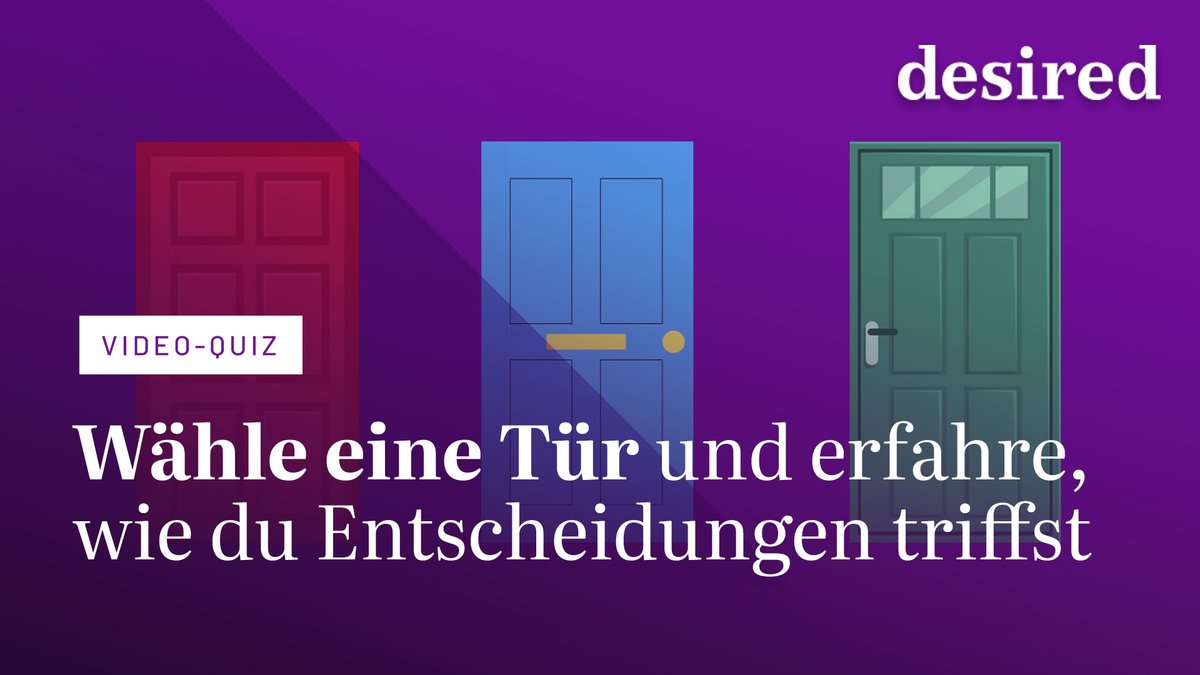 Wähle eine Tür und erfahre, wie du Entscheidungen triffst.