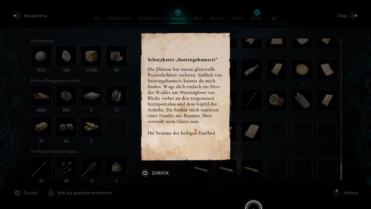 Assassin's Creed Valhalla: Snotingahamscir-Schatzkarte - Fundort und Lösung
