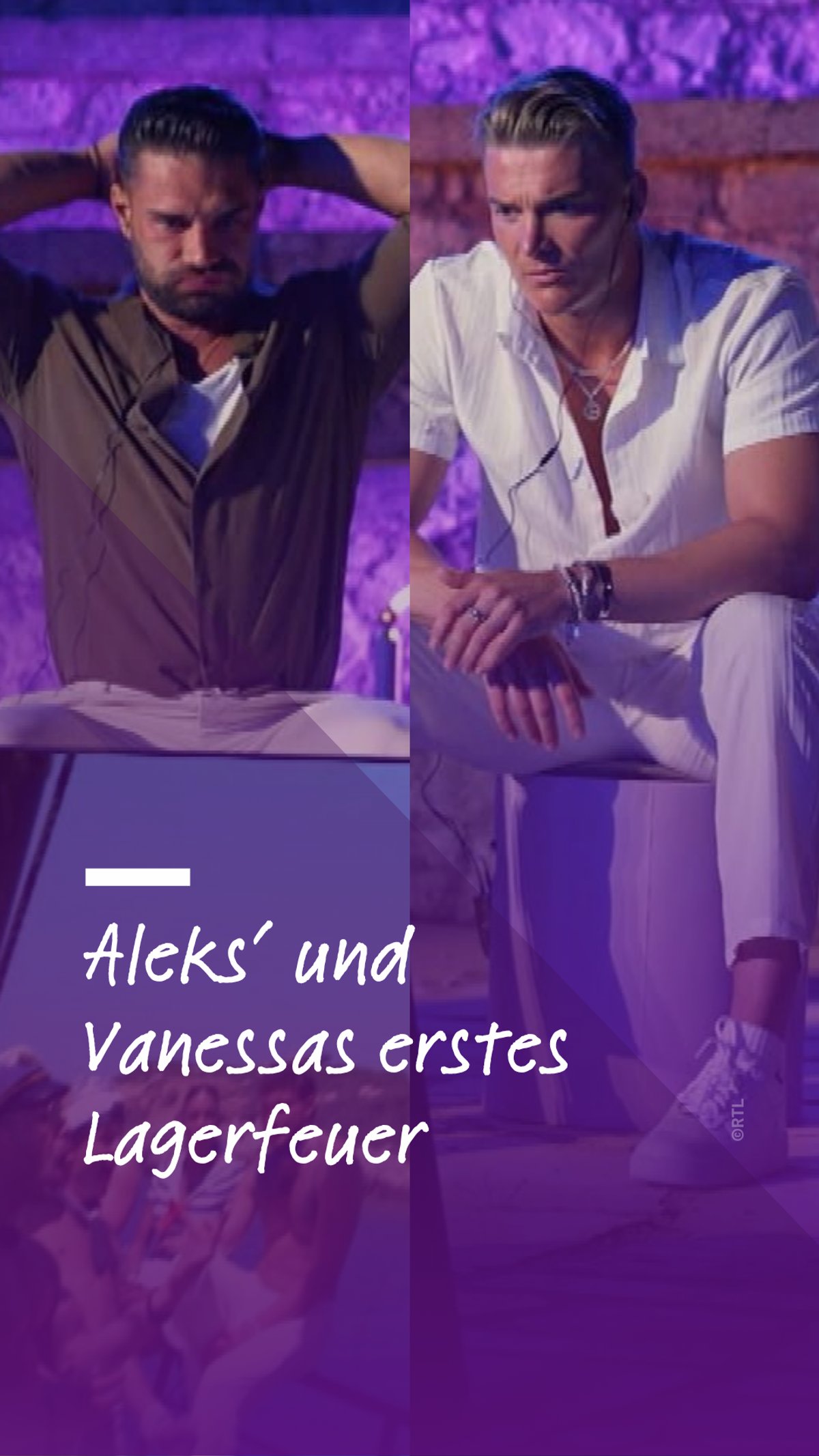 „Temptation Island VIP“: Aleks’ und Vanessas erstes Lagerfeuer