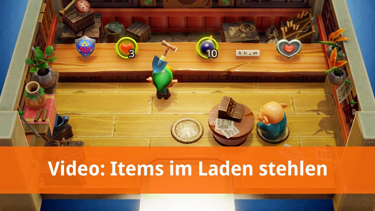 Zelda: Link's Awakening | Items im Laden stehlen