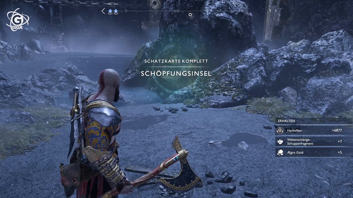 God of War: Schatzkarte - Schöpfungsinsel - Fundort des Schatzes