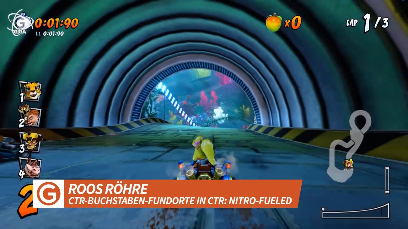 Crash Team Racing - Nitro-Fueled: Alle CTR-Buchstaben in Roos Röhre