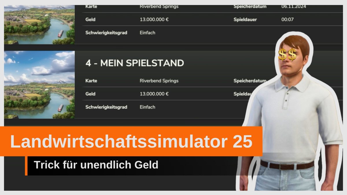 Landwirtschaftssimulator 25: Unendlich Geld mit Money-Cheat bekommen