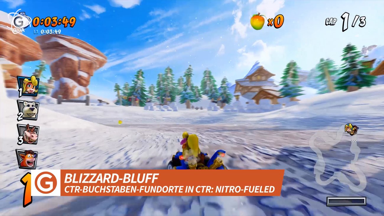 Crash Team Racing - Nitro-Fueled: Alle CTR-Buchstaben in Blizzard-Bluff
