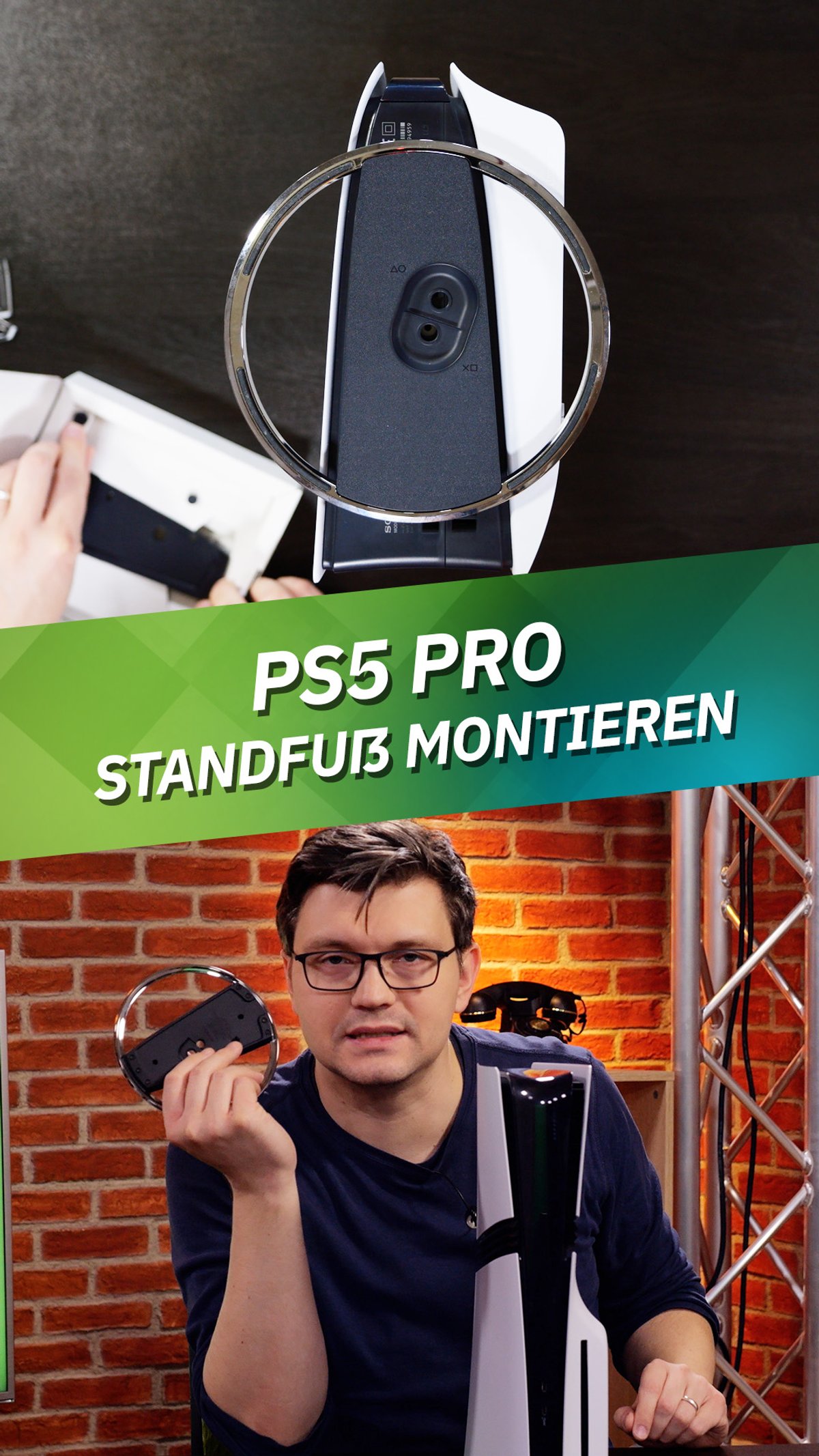 PS5 Pro: Standfuß montieren