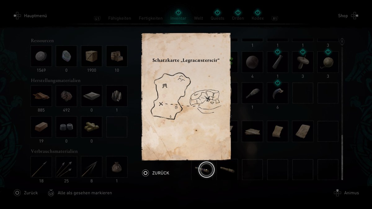 Assassin's Creed Valhalla: Legracaesterscir-Schatzkarte - Fundort und Lösung