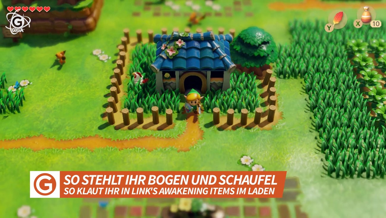 Zelda – Link's Awakening: So stehlt ihr Items im Laden