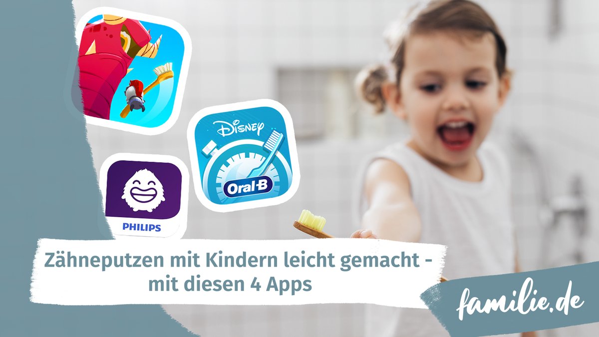 Zähneputzen mit Kindern leicht gemacht - mit diesen 4 Apps