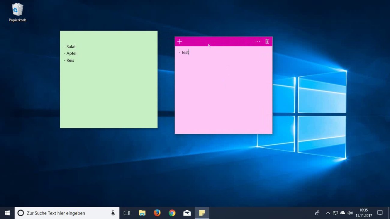 Windows 10: Notizen öffnen
