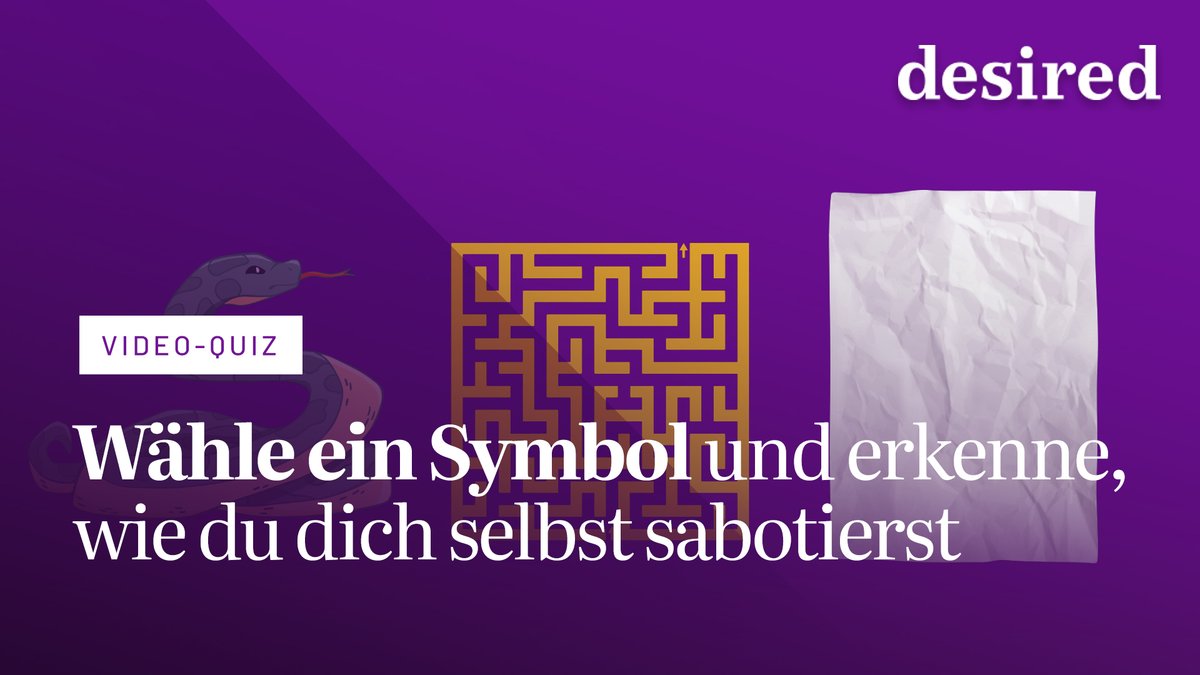 Wähle ein Symbol und erkenne, wie du dich selbst sabotierst Wähle ein Symbol und erkenne, wie du dich selbst sabotierst